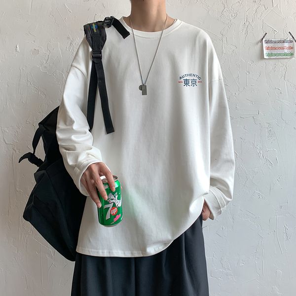 

2021 new autumn oversized janpan grey black style men's long-sleeve neck shirt for the man's shirts aqt7, White;black