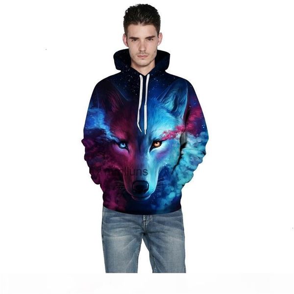 

factorypo89print clothing tracksuit animal mens designer 3d fashion hoodies vetements t lion sweatshirt men hoodie hooded coat wolf fpgsm, Black