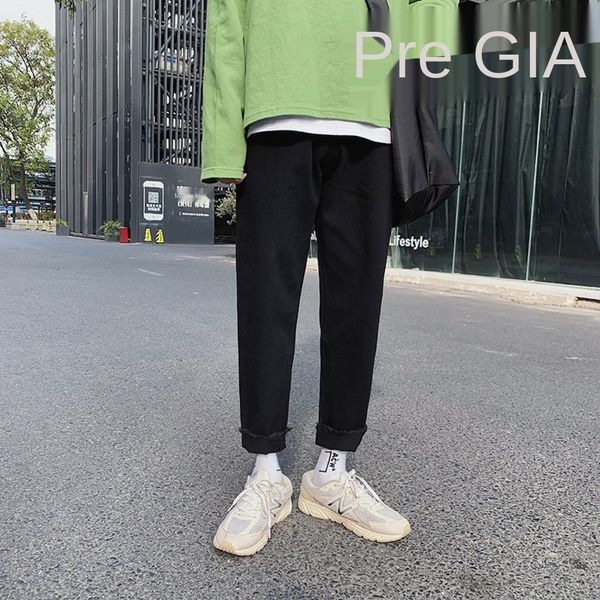 

7kwum trendy men's casual style personalized trendy br straight men's and jeans trousers and jeans various denim loose ankle-lengt, Blue
