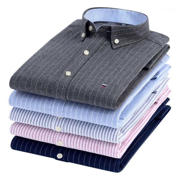 

plus size 5xl 6xl 7xl men's oxford 100% cotton fashion stripe casual long sleeve shirts retro style design blouse1, White;black