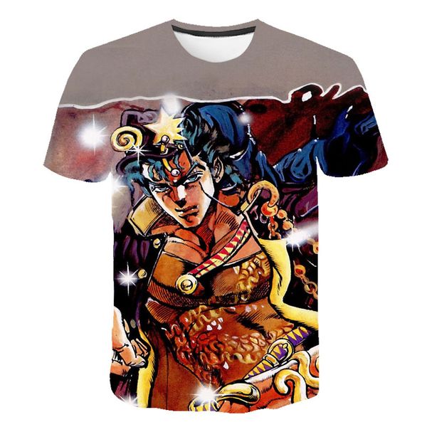 

cool jojo bizarre adventure graphic homme japanese anime style soft 3d print shirts kawaii horror kawaii men clothing
