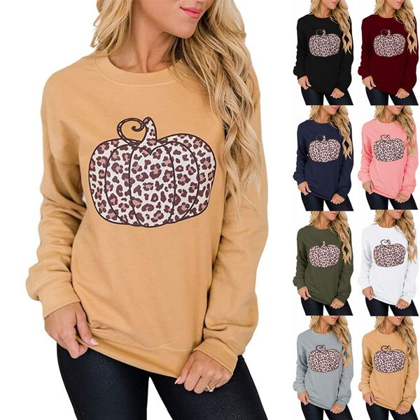 

wholesale fall 2020 halloween style women pumpkin patterned hoodies with long sleeves, Black