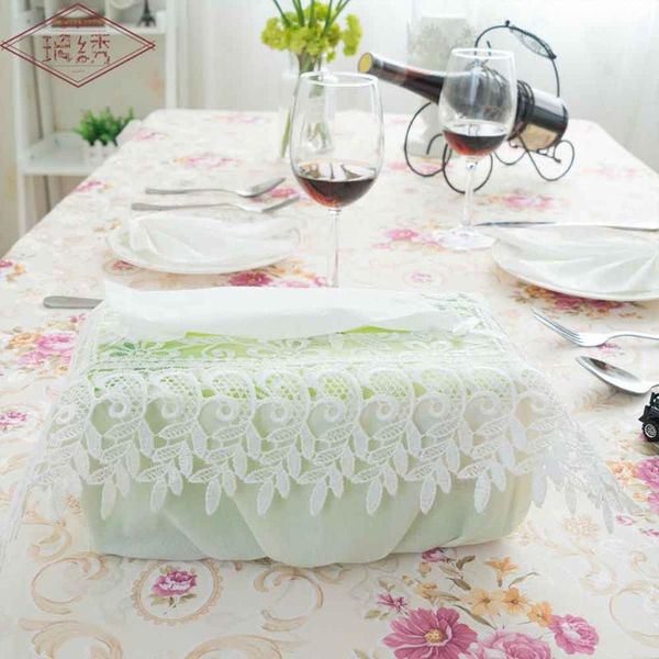 

longshow для creative 26x12x9cm белого цвета вышитой органзы кружево tissue box case для домашнего офиса украшение