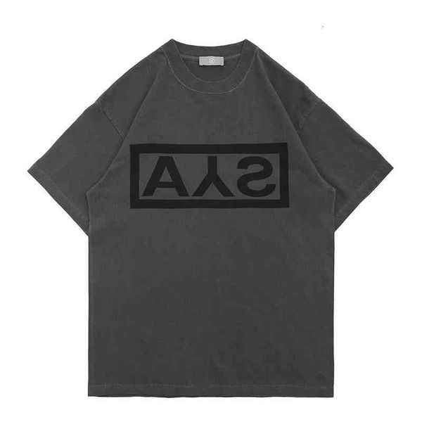 

men's t-shirts spring and summer high street fashion brand simple letter foam printing round neck men's short sleeve t-shirt fwq5, White;black
