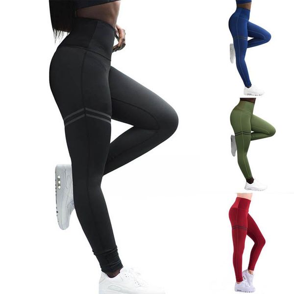 

yoga outfits women sport pants push up gym leggings running tights skinny joggers compression in stock*, White;red