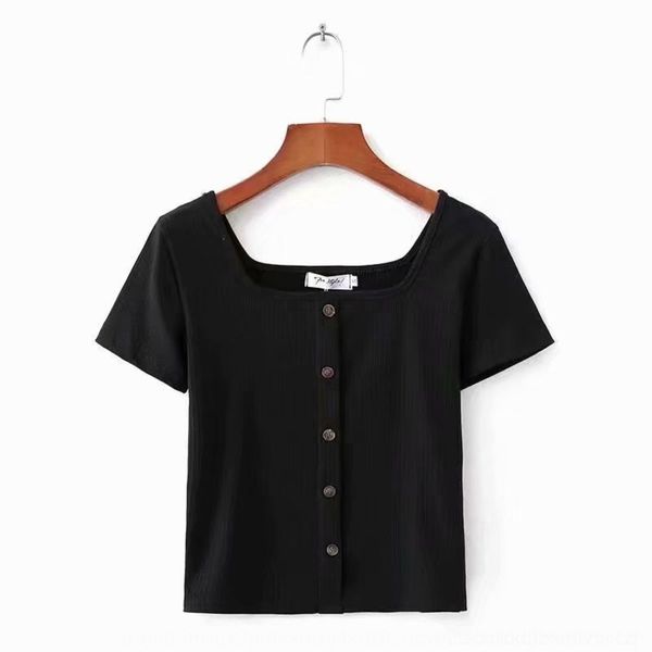 

2020 лета женских buttonstyle просто украшение t9frz женщин в top f2443 новых 2020 лета новой футболка buttonbutton кнопка buttonstyle прост, White