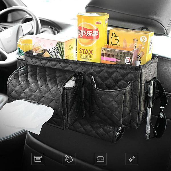 

кожа pu автомобилей ceat назад сумка для хранения в автомобиле многофункциональный спинки сиденья висячие сумка для хранения box ствол пункт