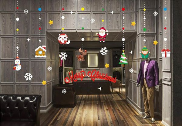 

merry christmas removable diy wall stickers shop window stickers noel christmas decoration for home new year adornos de navidad qylejg
