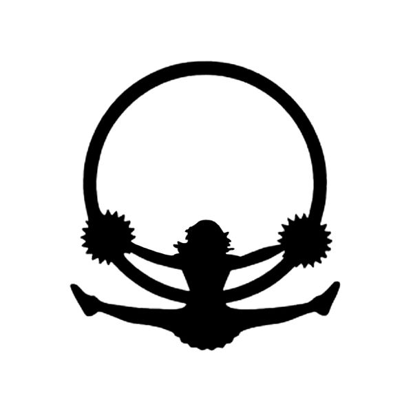 

13*14 interesting aerobic exercise gymnastics car modelling sticker personalized vinyl accessories c16-2221