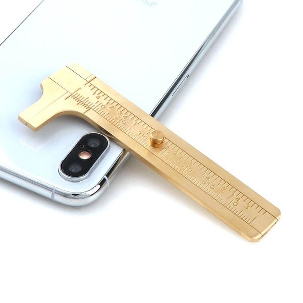 

двойной масштаб мини wenwan суппорты штангенциркуль маркировочного ювелирные изделия и часы длина 10см портативный карманный медный правител, Black