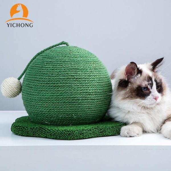 

yichong cat grabbing rope cat toy cactus shape grabbing board spherical climbing frame claw grinding device yh301
