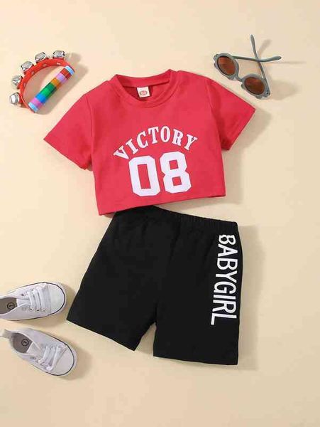 

baby letter graphic tee she, Blue