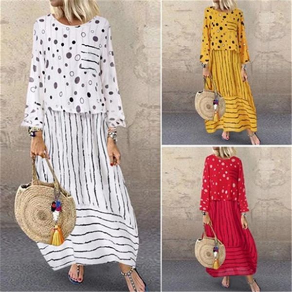 

printing loose cotton dress1, Black;gray