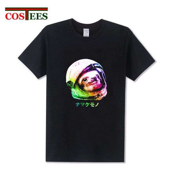 

novelty design funny astronaut space sloth cute parody sloth geek japan punk tees brand sport hooded sweatshirt hoodie men t shirt