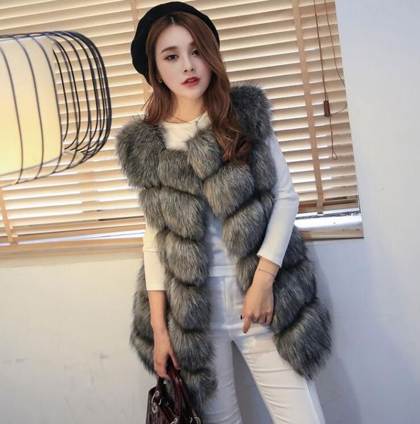 

spring, fall, winter 2020, sleeveless vests for women, sleeveless vests, high-quality synthetic fur animal coats, Black