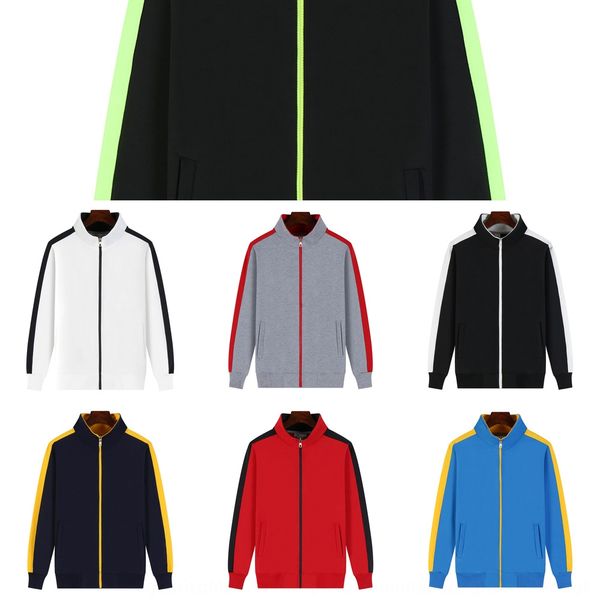

stand warm clothingbaseball suit suitcollar sweater autumn and winter clothes zipper plush warm advertising class uniform baseball coat prin, Black