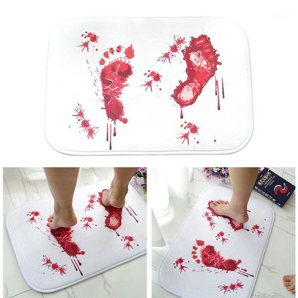 

carpets novelty blood carpet rug 58*40*1cm bathroom horror door mats drop 1