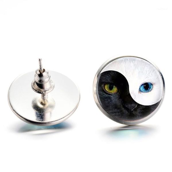 

925 silver fashion retro cat earring jewellery accessories handmade lucky amulet gifts her woman wholesale1, Golden;silver