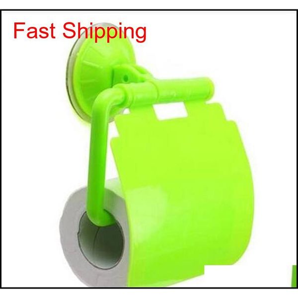 

2018 wholesales wall mounted suction cup plastic bathroom toilet paper holder with cover porta papel higienico bath qylfff yh_pack