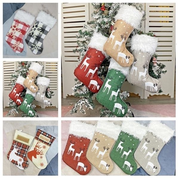 

decorative socks elk and snowflake gift bag for children christmas bags party supplies t2i51289