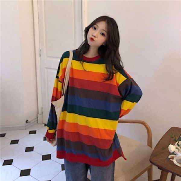 

pwejh 2020 рыхлый плюс жир размер осень топ sweatert футболки sweatert футболки женские модные новые японские и корейские фас крупных тонкий, Black