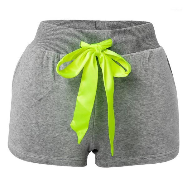 

women's casual fashion elastic waistline running exercise sports summer shorts sports fitness shorts breathable loose type1, White;black