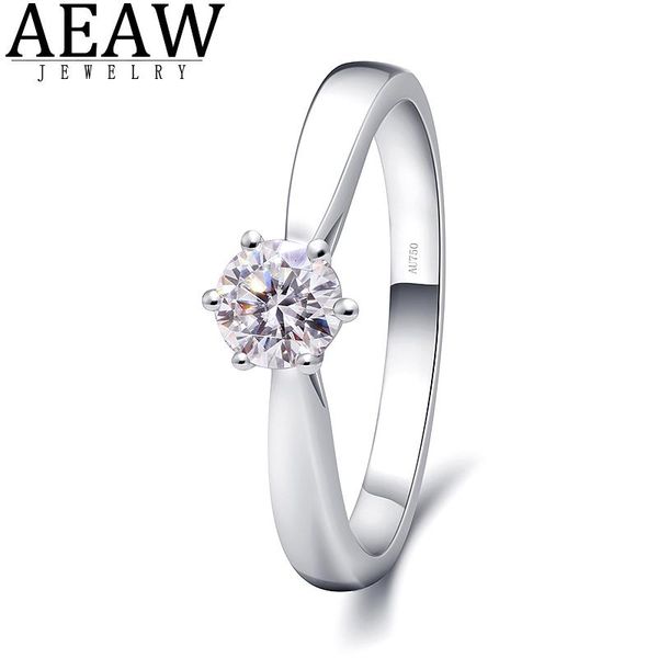 

aeaw 0.3ct 4mm round cut ef vvs1 moissanite 925 silver ring diamond test passed fashion girlfriend women christmas gift, Golden;silver