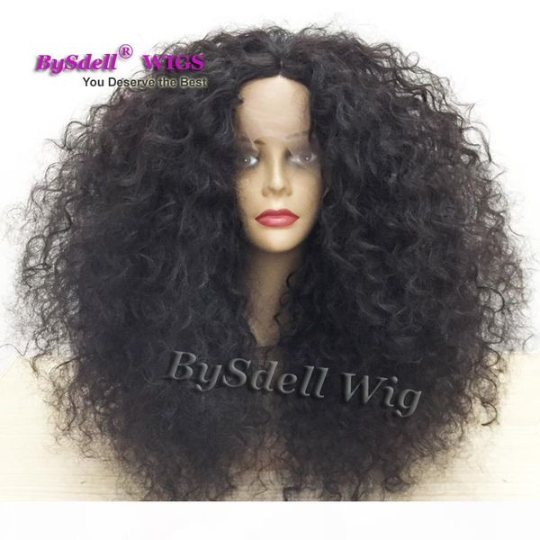 

new arrival big afro curly hair wig black woman natural wave hairstyle synthetic lace front wigs for black women