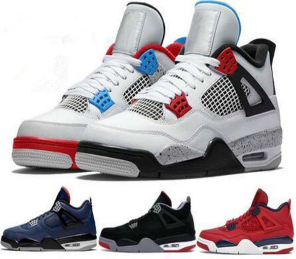 

2020 new what the 4 4s mens basketball shoes bred fiba winter tour yellow stealth oreo cavs white cement mens designer sneakers us7-13