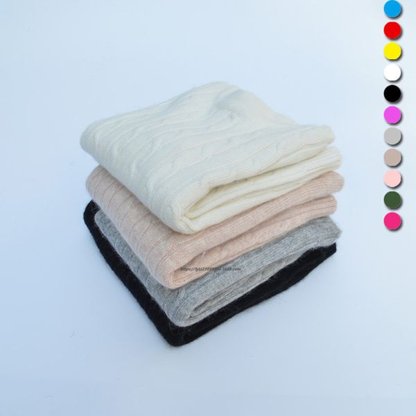 

children's solid color cashmere thickened boys' girls' knitted bottomed round neck autumn and winter new sweater, Blue