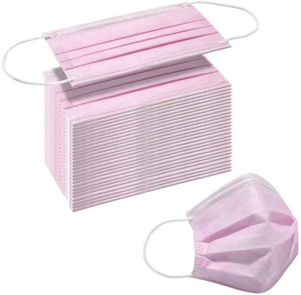 

black disposable face mask, breathable dust filter mouth cover masks with elastic ear loop for men & women (50pcs