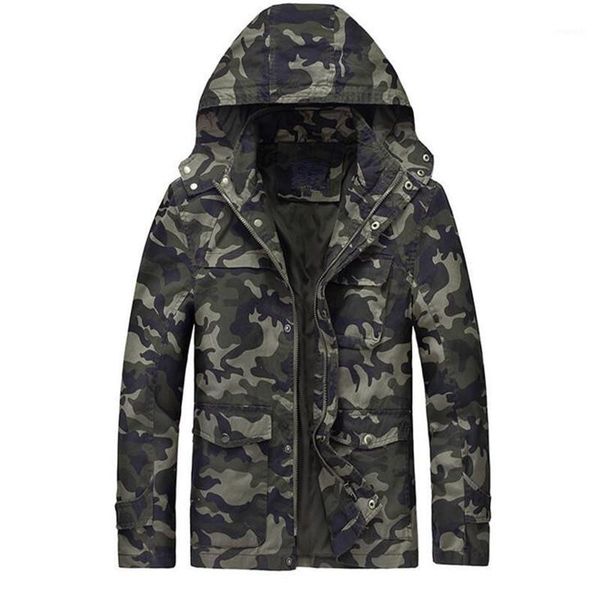 

camouflage mrmy jacket 2021 new selling leisure men coat tactical slim hooded long sleeve camouflage mrmy jacket1, Black;brown
