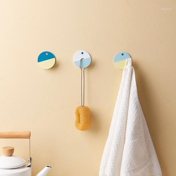 

hooks & rails 2 pcs hangers double-color adhesive without punching debris hangers.1