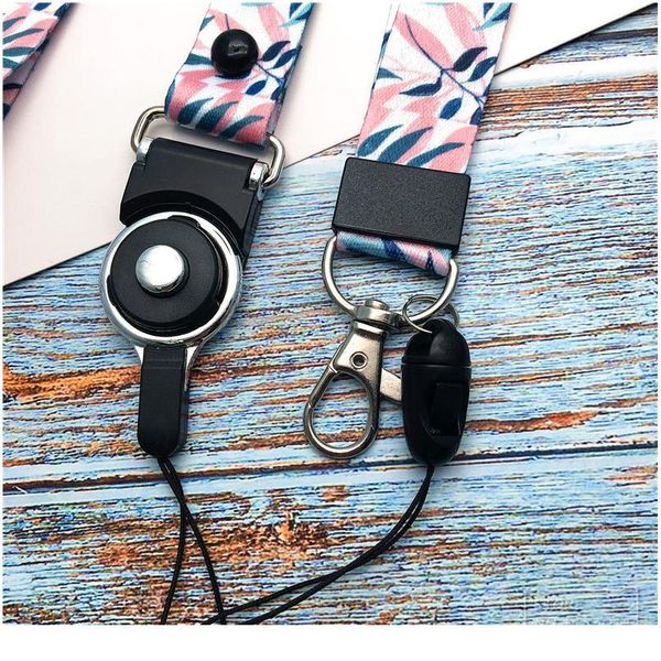 

50pcs/lot lanyard for keys new flower leaves lanyard for iphone 6 7 8 plus keychains phone hanging strap ne jllboo