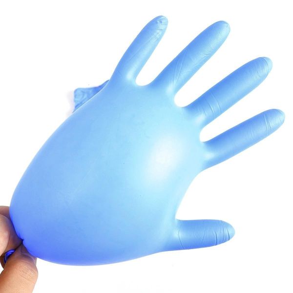

100pcs/lot nitrile protective disposable work safety gloves blue rubber factort dhl to dooroutlett0b9