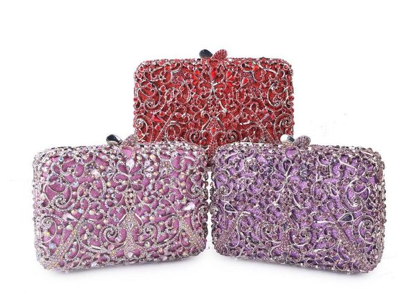 

xiyuan woman red evening bag shiny glitter clutch purse bag evening party wedding bridal banquet handbag shoulder with chain