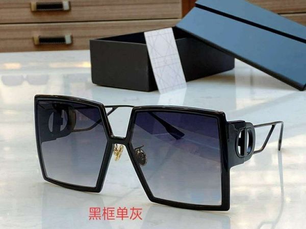 

2020 with irregular large new square trend frame sunglasses with metal legs, White;black