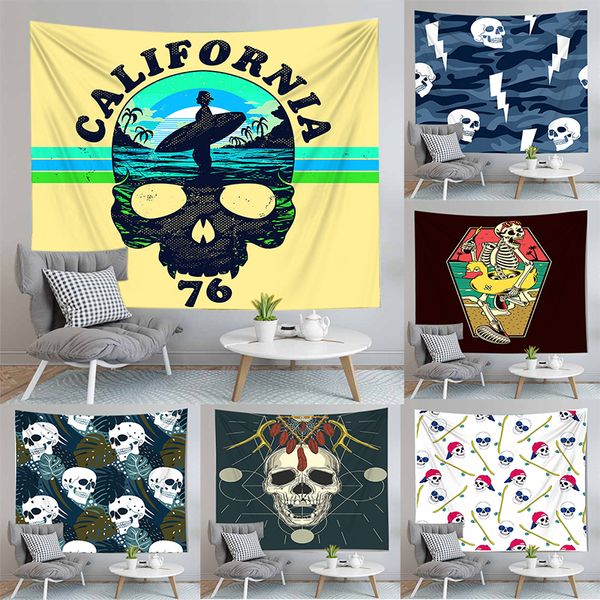 

череп printed гобелен арт скатерть bohemian пляжное полотенце скатерть wall hanging одеяло