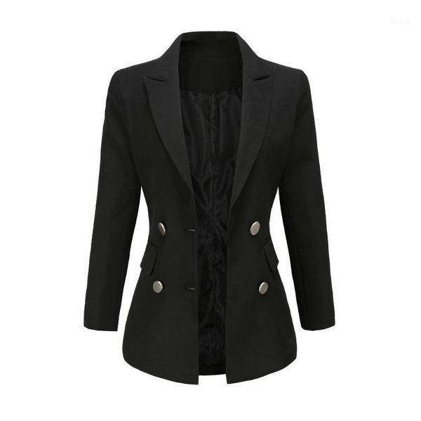 

ladies blazer long sleeve blaser women suit jacket female feminine blazer femme pink blue white black autumn#31