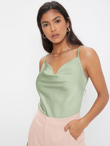 

cowl neck cami y07i#, White