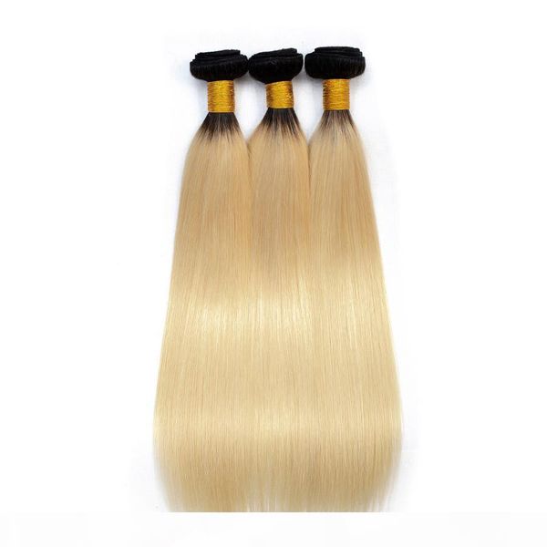 

elibess har-русский светлый человека 3 волос связки цвет 1b 613 extensions волос 100г bundleremy прямой бразильский волос, Black