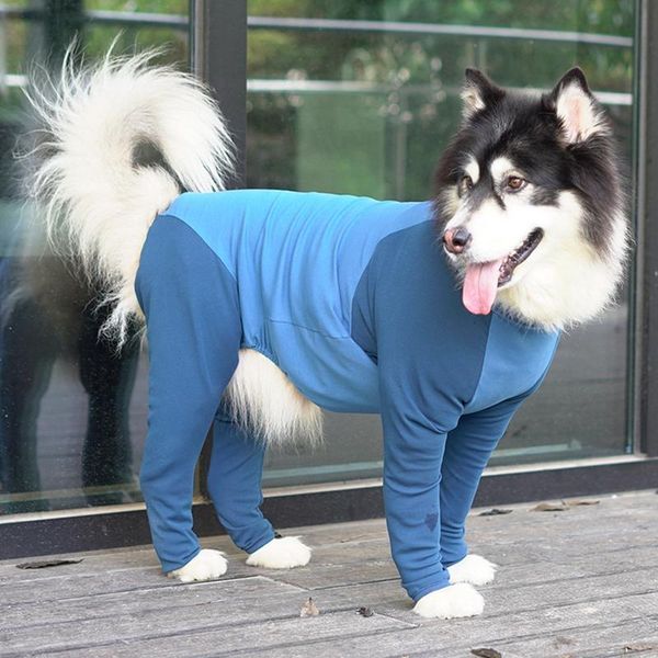 

4-legged medium large dogs pajamas for pet dogs clothes jumpsuit for dog costume coat bodysuit home wear nursing belly clothing
