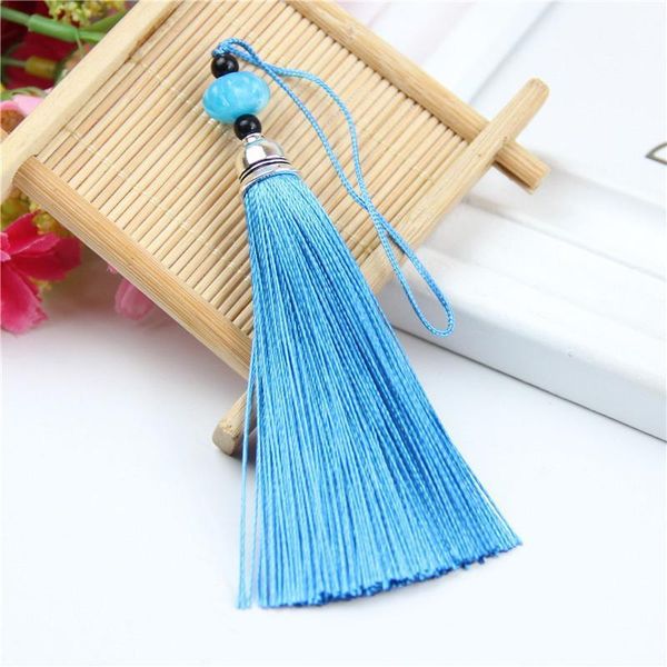 

5pcs pumpkin beads metal caps color tassel fringe pendant diy crafts material trim bookmark gift car hang rope decor accessories h jllfxj