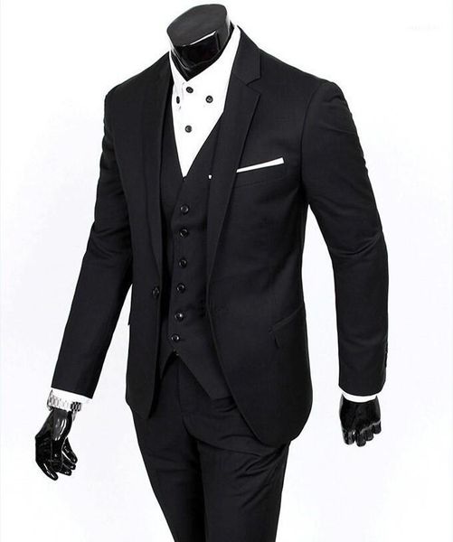 

side vent groom tuxedo groomsmen 4 colors wedding/dinner/evening suits man bridegroom (jacket+pants+tie+vest) b171, White;black