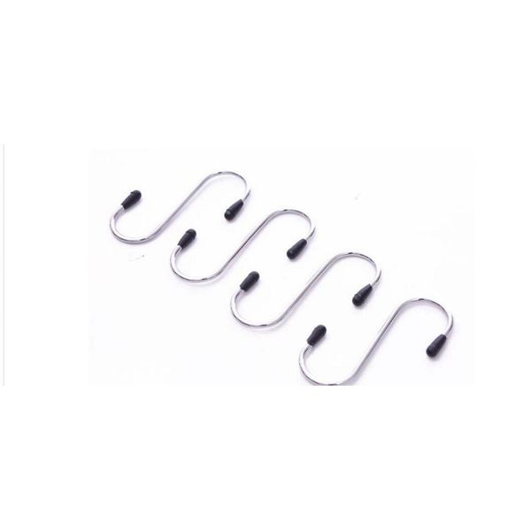 

4pcs stainless steel s hook hanging shape 5kg capacity metal hooks 7.7cm*2.7c jllhkm yummy_shop