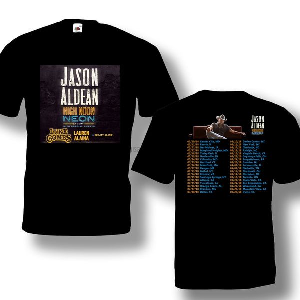 

jason aldean tour 2018 tshirt black color offer short sleeve s-3xl sport hooded sweatshirt hoodie