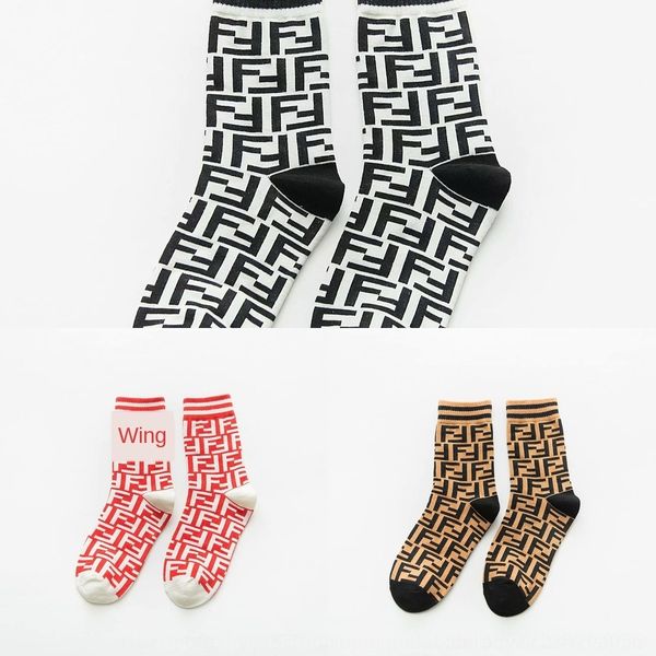 

tznwg носков f длина среднего досуг хлопок осенью зимой 19 средней стрит полного хлопковых носков чистого красный yxnbc нового, Black