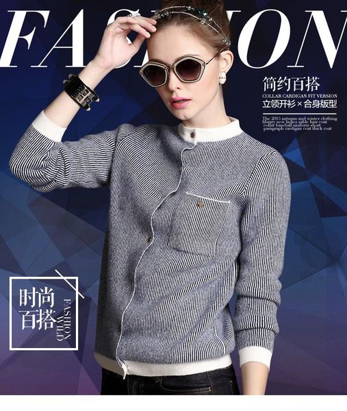 

women's long baseball kitted cashmere cardigan sweater female autumn winter half turtleneck brand new casual blue cardigans, White