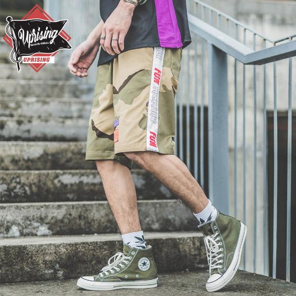 

men's shorts men hip hop cargo streetwear color block harajuku jogger summer hiphop track short sweatpant pockets cotton low, White;black