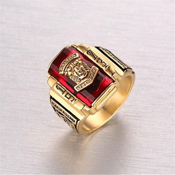 

secret boys new men's classic 1973 walton tigers head stud with zircon ring party accessories holiday gifts, Golden;silver